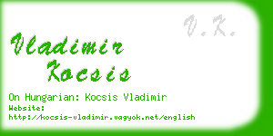 vladimir kocsis business card